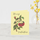 Carte vintage Wild Red Rose Valentin (Fleur jaune)