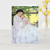 Carte Vintage Willcox Mère & Bébé (Fleur jaune)