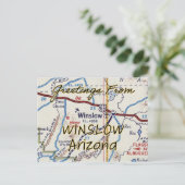 Carte Vintage Winslow AZ (Debout devant)