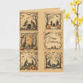 Carte Vintage Witch's Brew, Witch's Brew, Halloween (Fleur jaune)