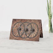 Carte vintage Wooden Wagon Wheels (Dos)