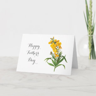 Carte vintage yellow flowers happy