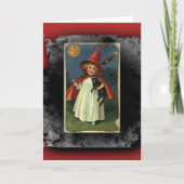 Carte Vintage Young Halloween Witch (Devant)