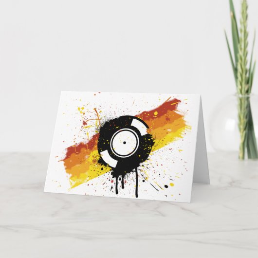 Carte Vinyl Graffiti - DJ record DJing DJs Disc Jockey (Devant)