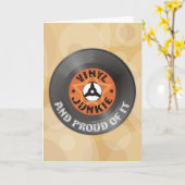 Carte Vinyl Junkie - Et Fière de cela (Fleur jaune)