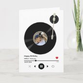 Carte Vinyl Record Enfants Photo Joyeux selfie d'anniver (Devant)