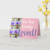 Carte Viola Fleurs violettes Vous êtes Dearly Love Card (Fleur jaune)
