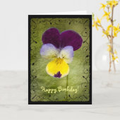 Carte Viola, Joyeux anniversaire ! (Fleur jaune)