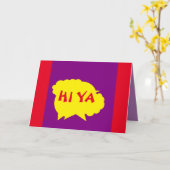Carte Violet avec une bordure jaune de dessin (Fleur jaune)