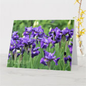 Carte Violet Bleu Sibérien Iris, Frère de César (Fleur jaune)