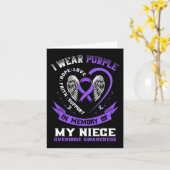 Carte Violet En Mémoire de mon Fils Surdosage de Drogue (Fleur jaune)