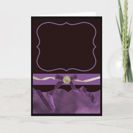 Carte violet et noire avec arc (Devant)