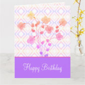 Carte Violet et rose (Fleur jaune)