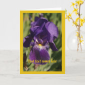 Carte violet iris - (Fleur jaune)