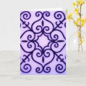 Carte Violet, Joyeux anniversaire ! (Fleur jaune)