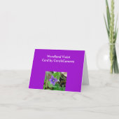 Carte Violet Note (Dos)