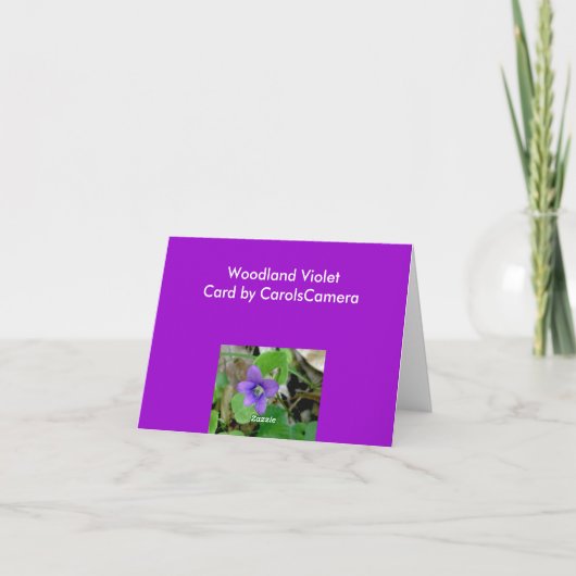 Carte Violet Note (Dos)
