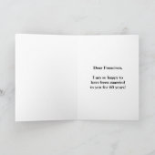 Carte Violet, Or Faux 60e Anniversaire de Mariage + Nom (Intérieur)