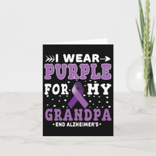 Carte Violet pour grand-père Fin Alzheimerheimer Heimers