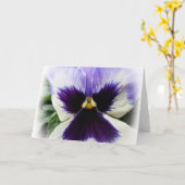 Carte violet profond sur blanc (Fleur jaune)