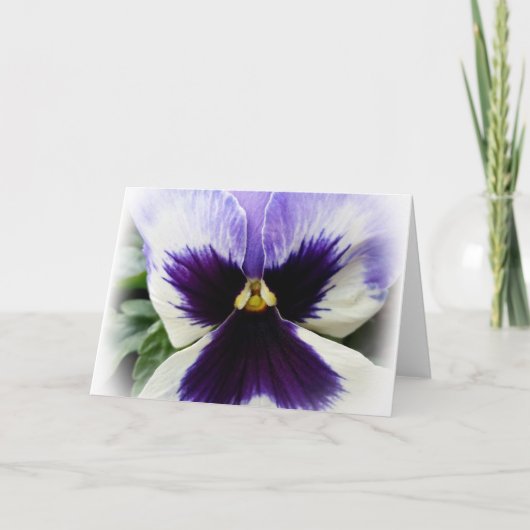 Carte violet profond sur blanc (Devant)