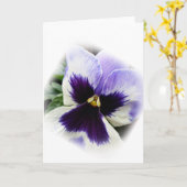 Carte violet profond sur blanc (Fleur jaune)