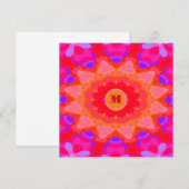 Carte Violet, rose et orange (Devant / Derrière)