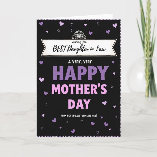 Carte Violet Rose Mothers Day Card (Devant)