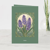 Carte Violet Sonbol Nowruz Hyacinth Bloom (Dos)