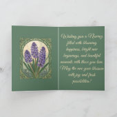 Carte Violet Sonbol Nowruz Hyacinth Bloom (Intérieur)