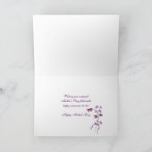 Carte Violets de la fête des mères (Intérieur)