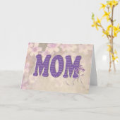 Carte Violets de la fête des mères (Fleur jaune)