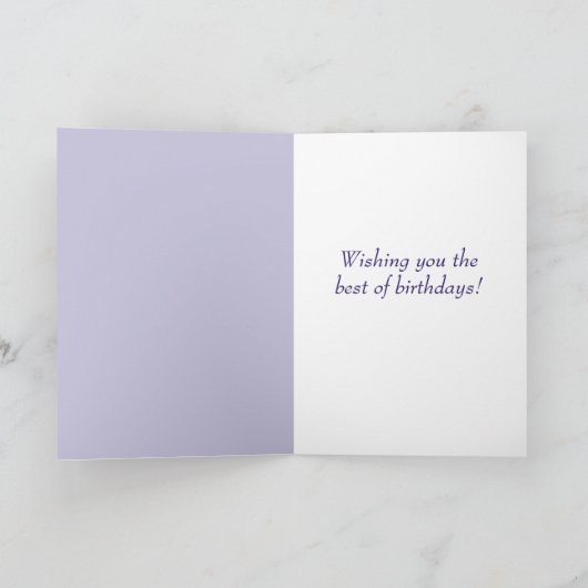 Carte Violets Février Fleur de naissance (Intérieur)