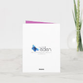 Carte violette Crocus art "Thanks Aunty" (Dos)