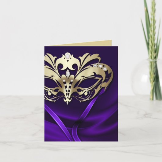 Carte violette Masquerade Or (Devant)