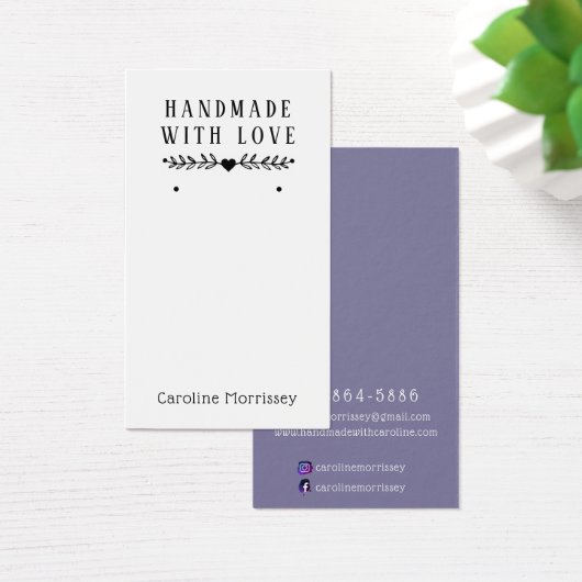 Carte violette simple à oreille bijoux (Bureau)