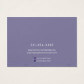 Carte violette simple avec collier de bijoux (Dos)