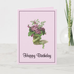 Carte Violettes d'anniversaire