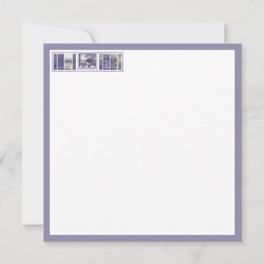 Carte violettes dans un bocal de lune (Dos)