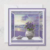 Carte violettes dans un bocal de lune (Devant)