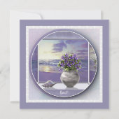 Carte violettes dans un bocal de lune (Devant)