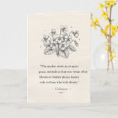 Carte Violettes de février (Fleur jaune)