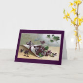 Carte Violettes victoriennes (Fleur jaune)