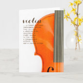 Carte Violin Definition Greeting Card (Fleur jaune)