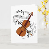Carte Violon (Fleur jaune)