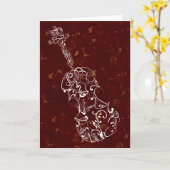 Carte Violon de ligne blanche dessin sur Arrière - plan  (Fleur jaune)