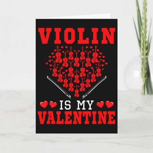 Carte Violon est mon instrument d'équipe de coeurs migno (Devant)