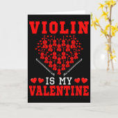Carte Violon est mon instrument d'équipe de coeurs migno (Fleur jaune)
