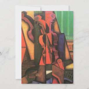Carte Violon et guitare de Juan Gris, Art Cubiste Vintag