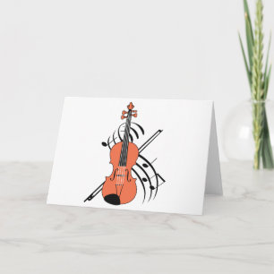 Carte Violon et musique